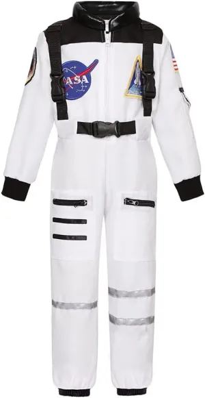 Kids Astronaut Costume NASA Space Jumpsuit for Boys Girls Space Pretend Dress up