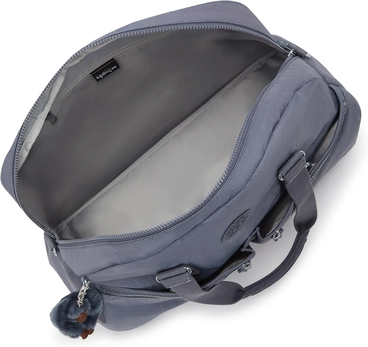 Kipling Women's Eugina Satchel, Handmade, Removable Shoulder Strap, Outer Pockets, Nylon Duffle Bag