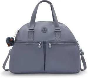 Kipling Women's Eugina Satchel, Handmade, Removable Shoulder Strap, Outer Pockets, Nylon Duffle Bag