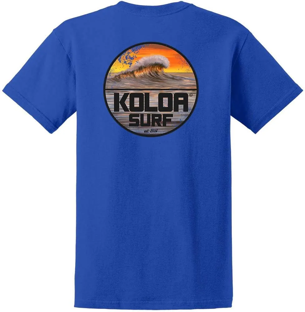 Koloa Mens Vintage Surfer Logo Heavy Cotton Tee in Regular, Big and Tall