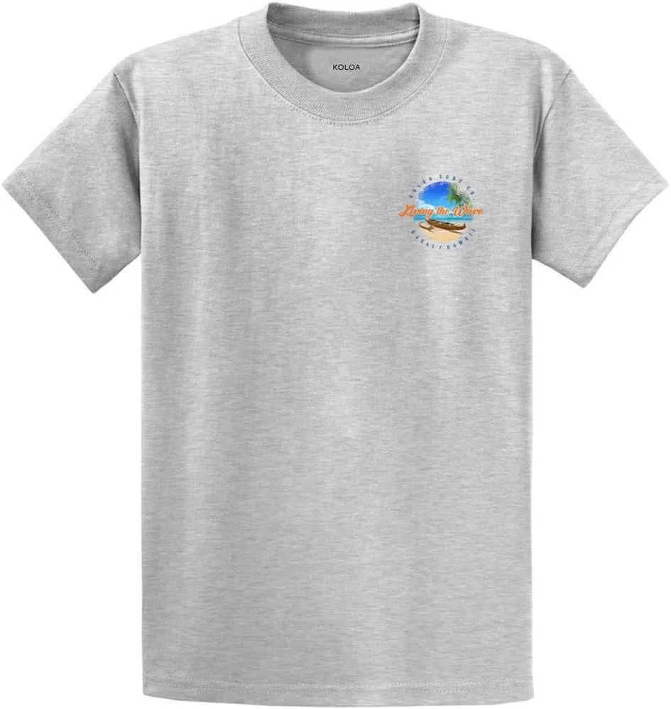 Koloa Surf Mens Outrigger Canoe Logo Heavy Cotton T-Shirt