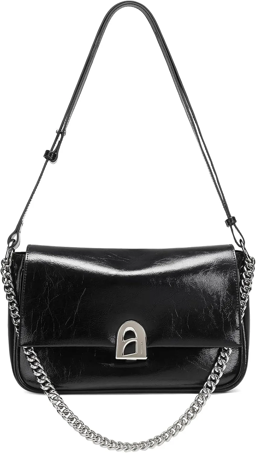 LA FESTIN Leather Crossbody Purse for Women Small Shoulder Bag with Adjustable Strap Trendy Designer Purses and Handbags