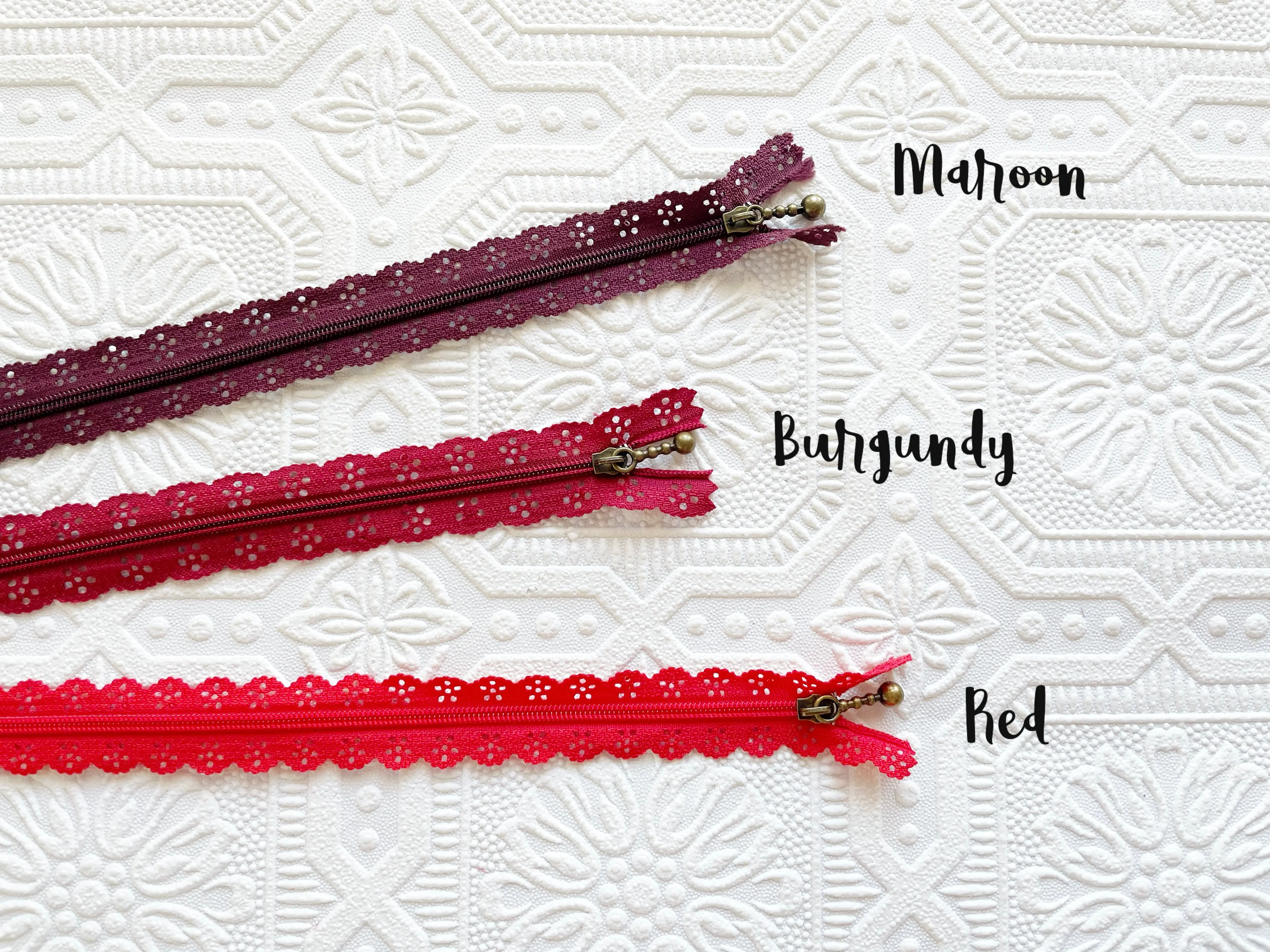 Lace Zippers - 30cm