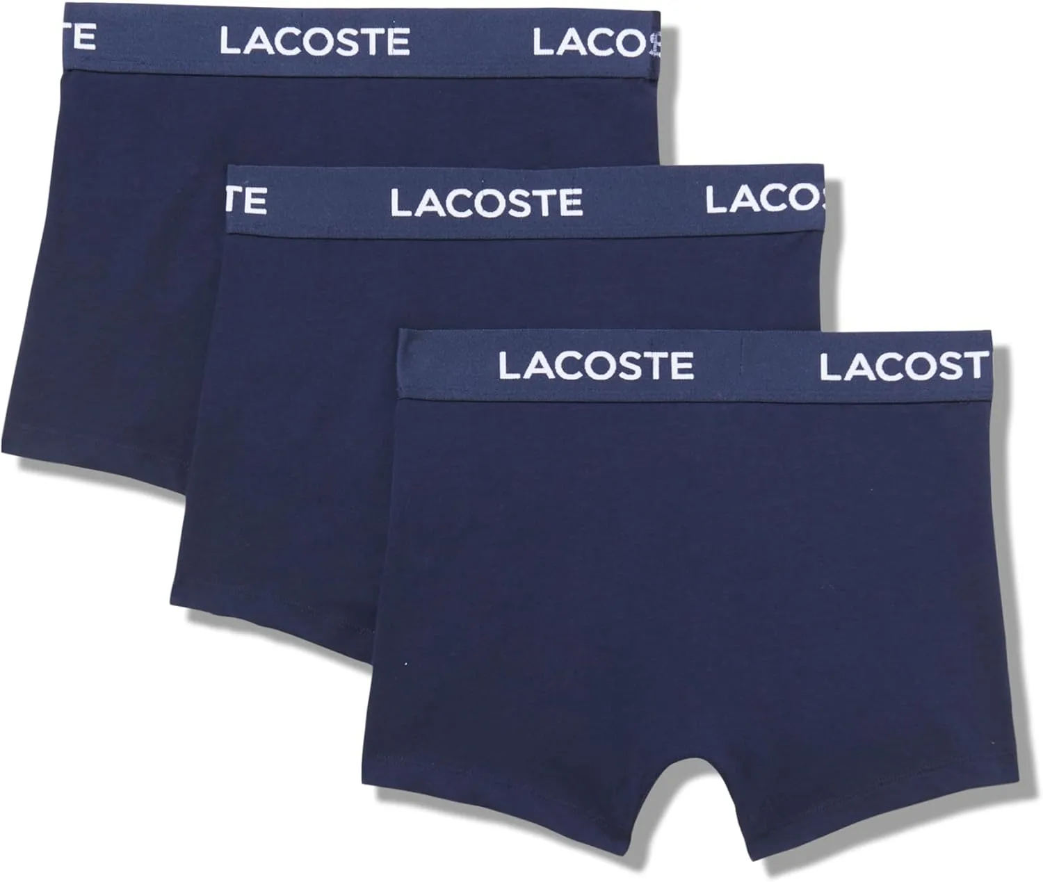 Lacoste Men's Casual Classic 3 Pack Cotton Stretch Trunks
