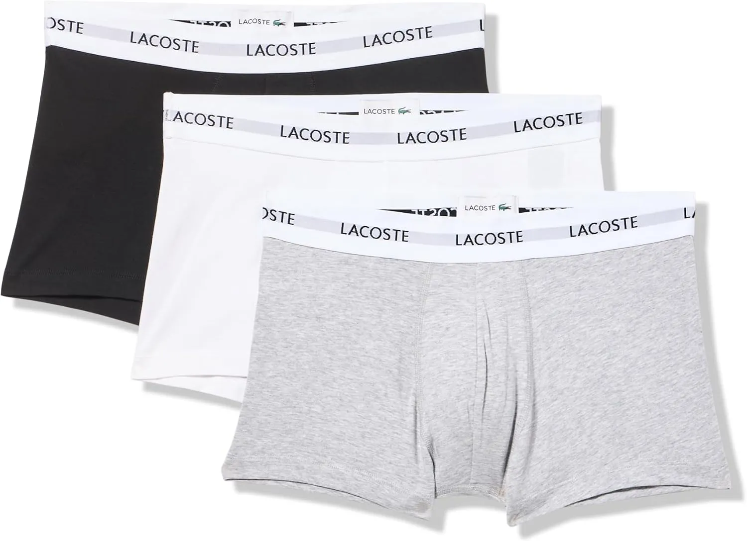 Lacoste Men's Casual Classic 3 Pack Cotton Stretch Trunks