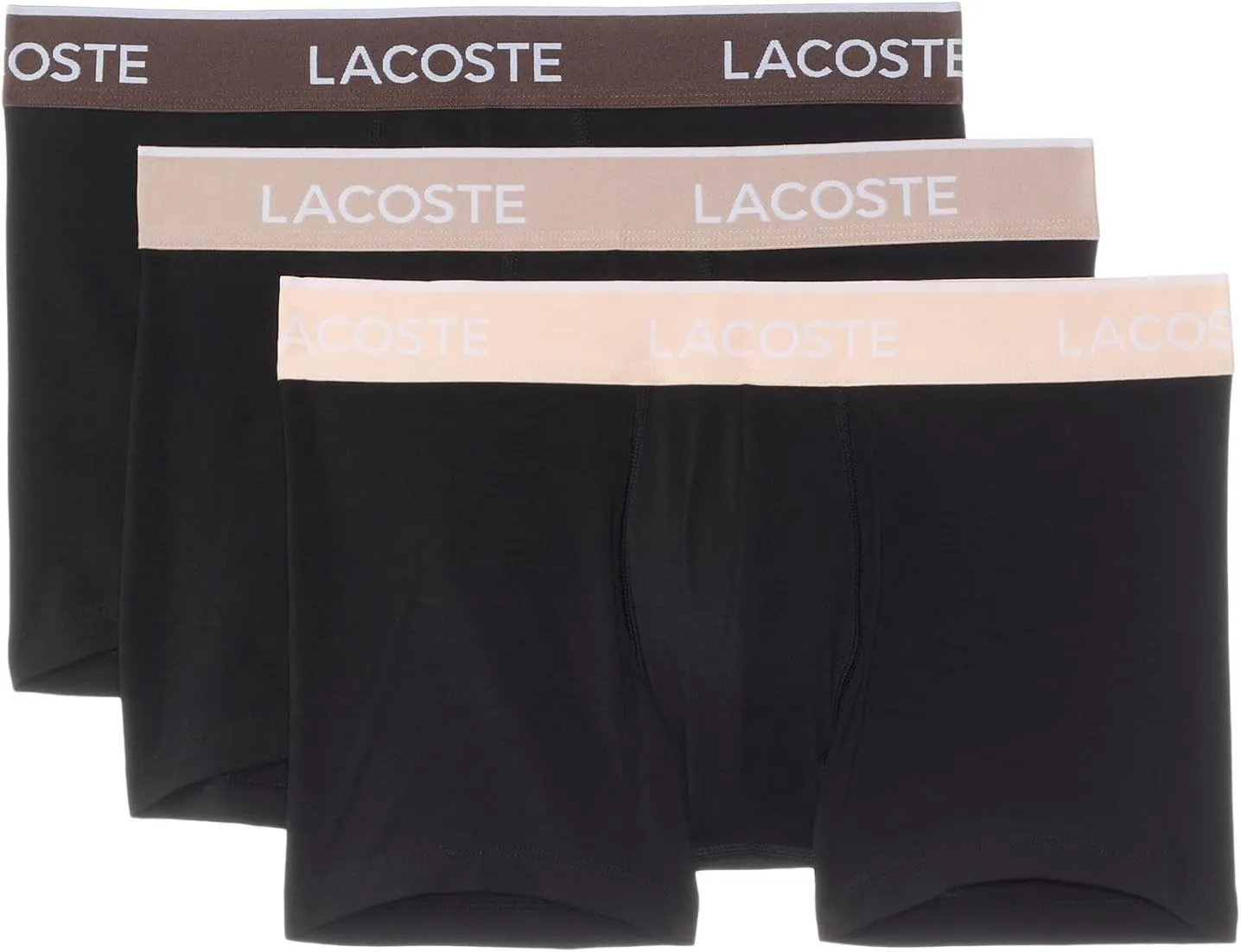 Lacoste Men's Casual Classic 3 Pack Cotton Stretch Trunks