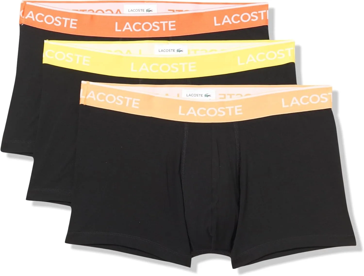 Lacoste Men's Casual Classic 3 Pack Cotton Stretch Trunks