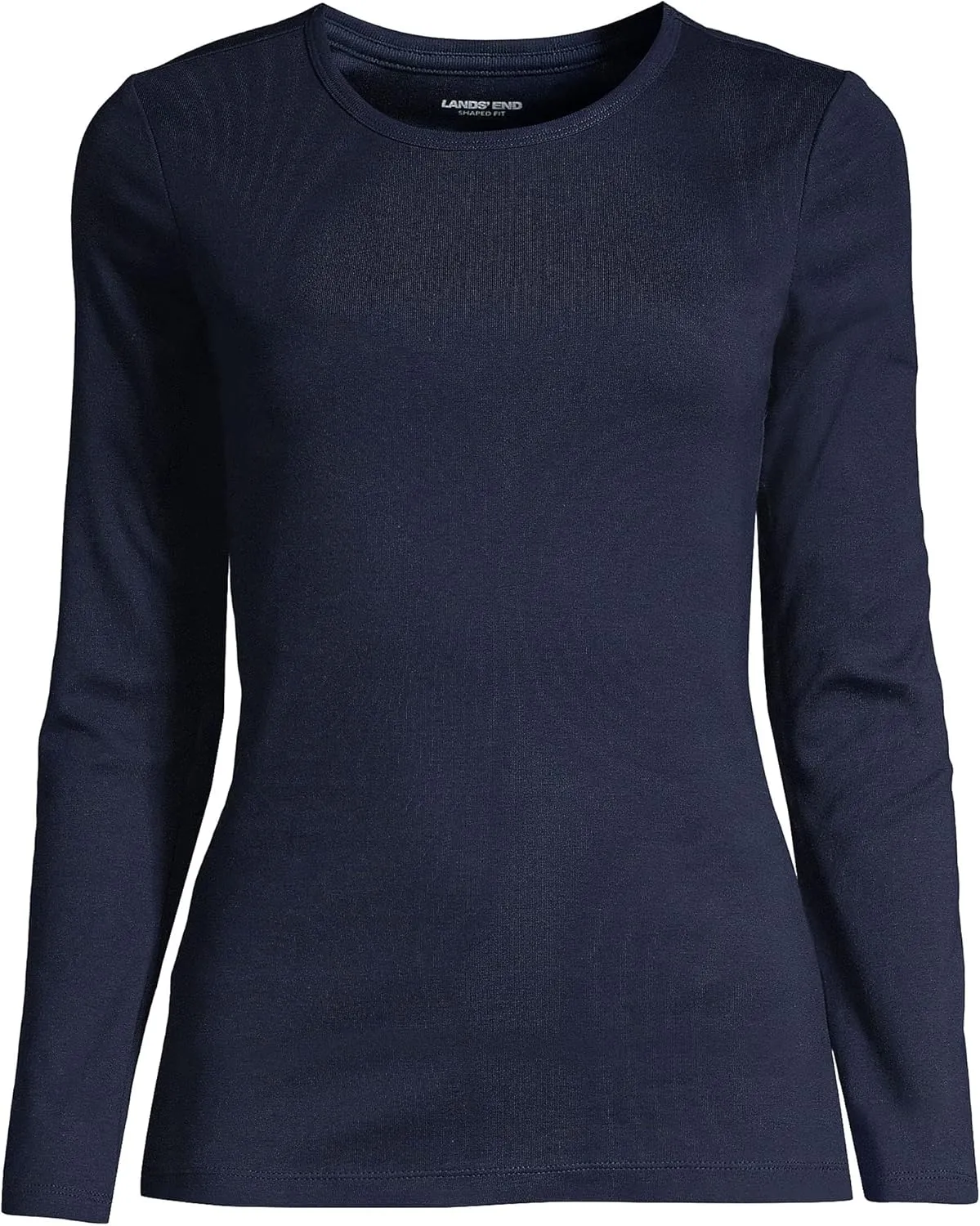 Lands' End Women's Cotton Rib Knit T-Shirt