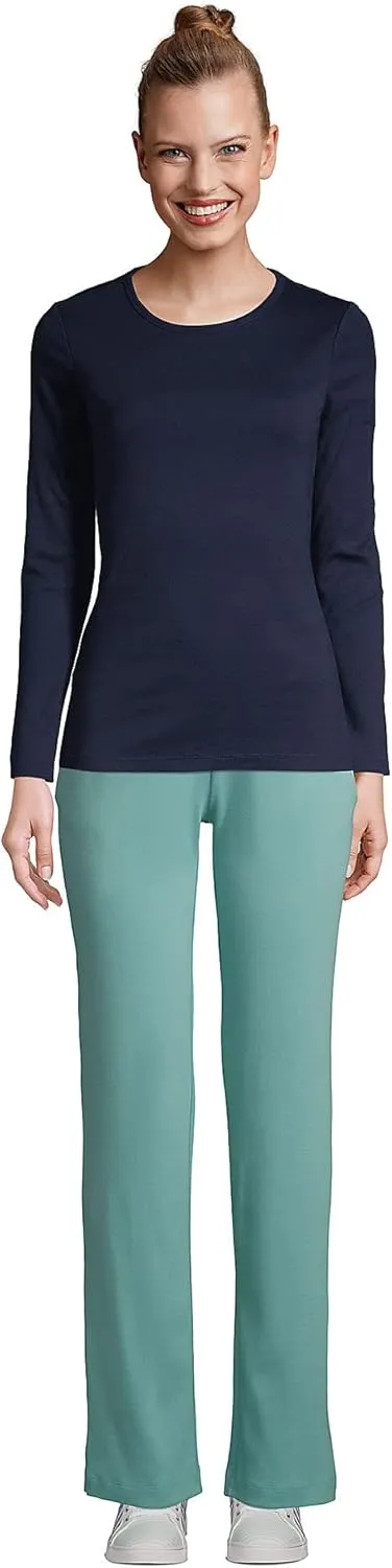 Lands' End Women's Cotton Rib Knit T-Shirt