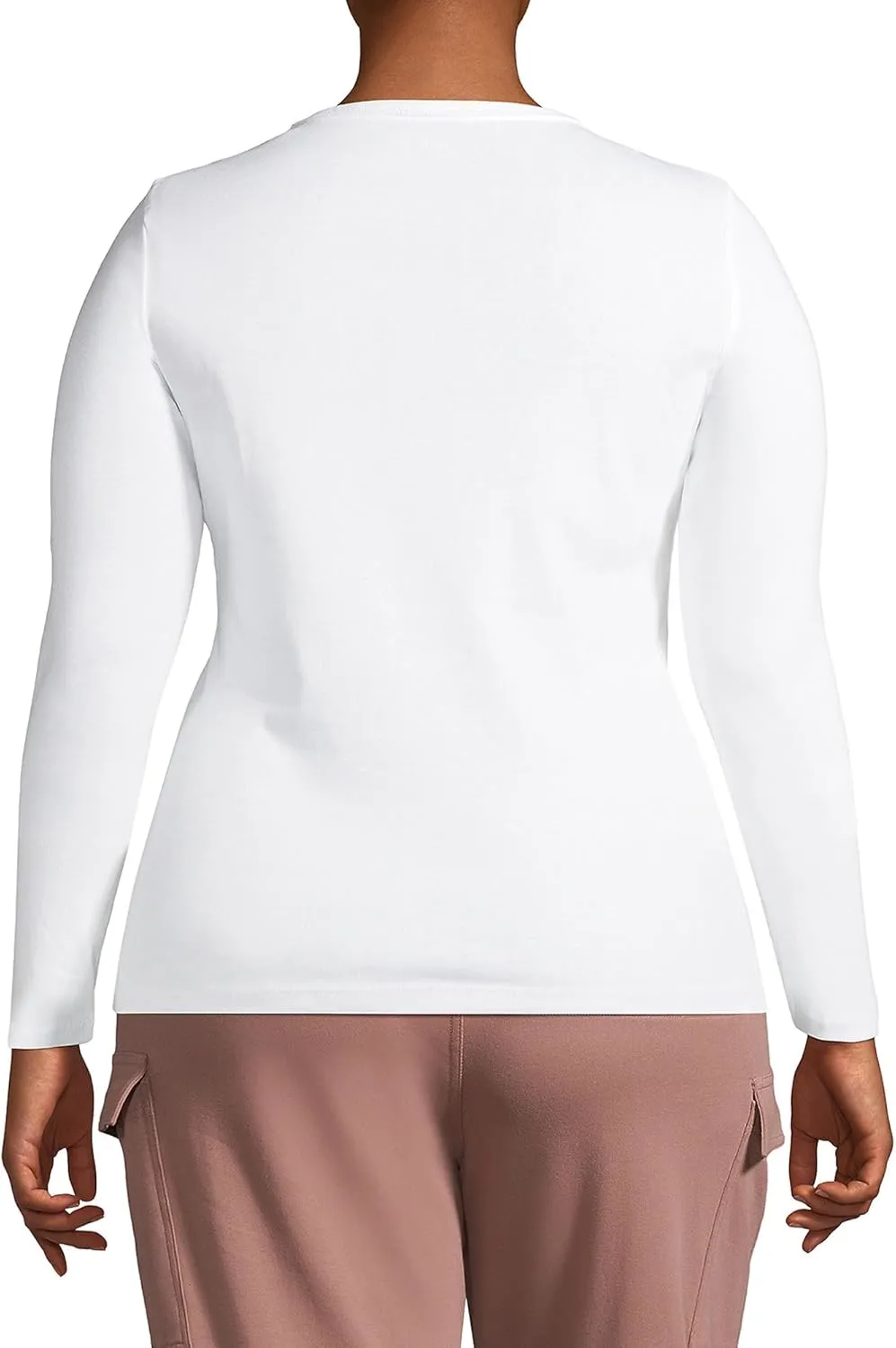 Lands' End Women's Cotton Rib Knit T-Shirt