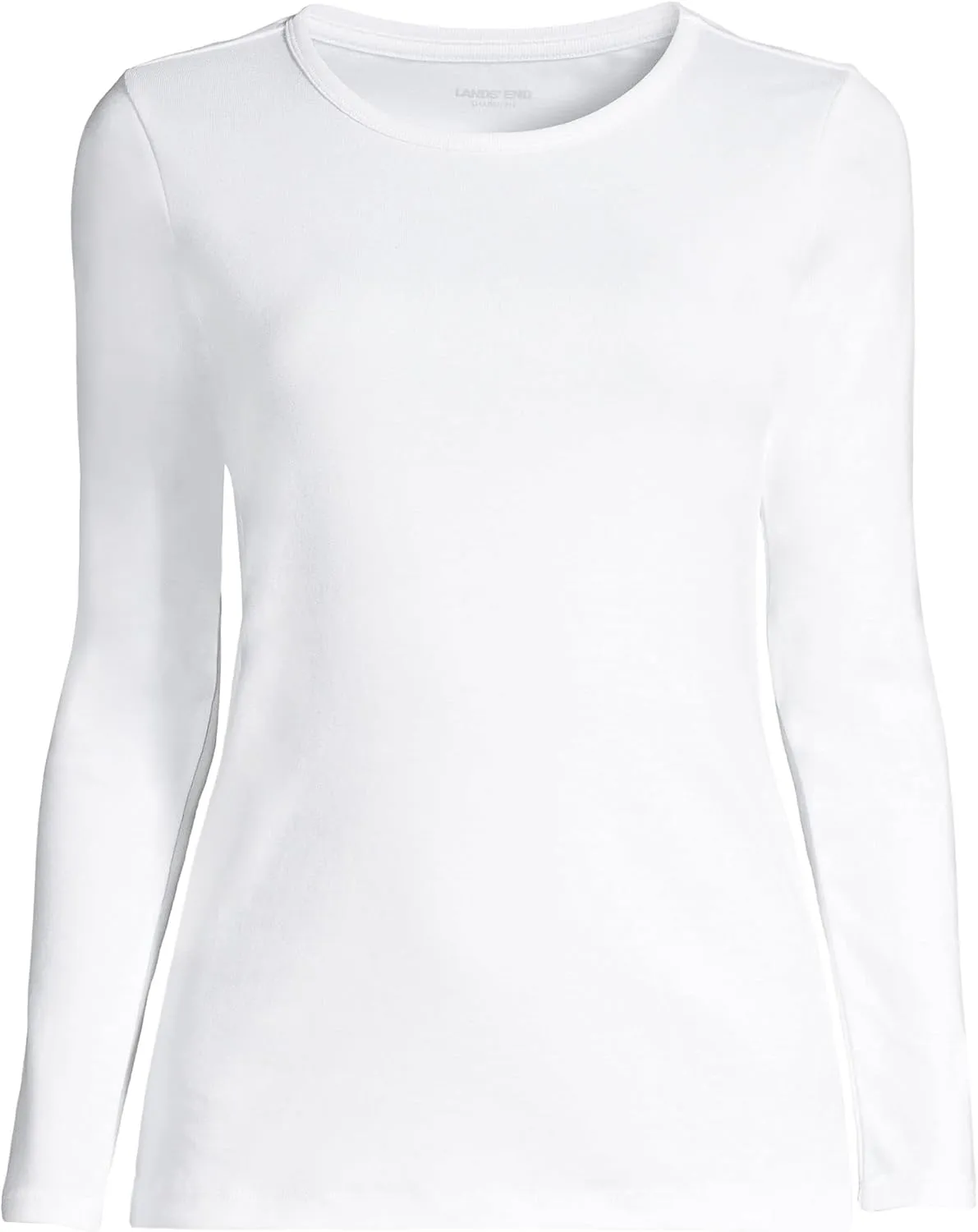 Lands' End Women's Cotton Rib Knit T-Shirt
