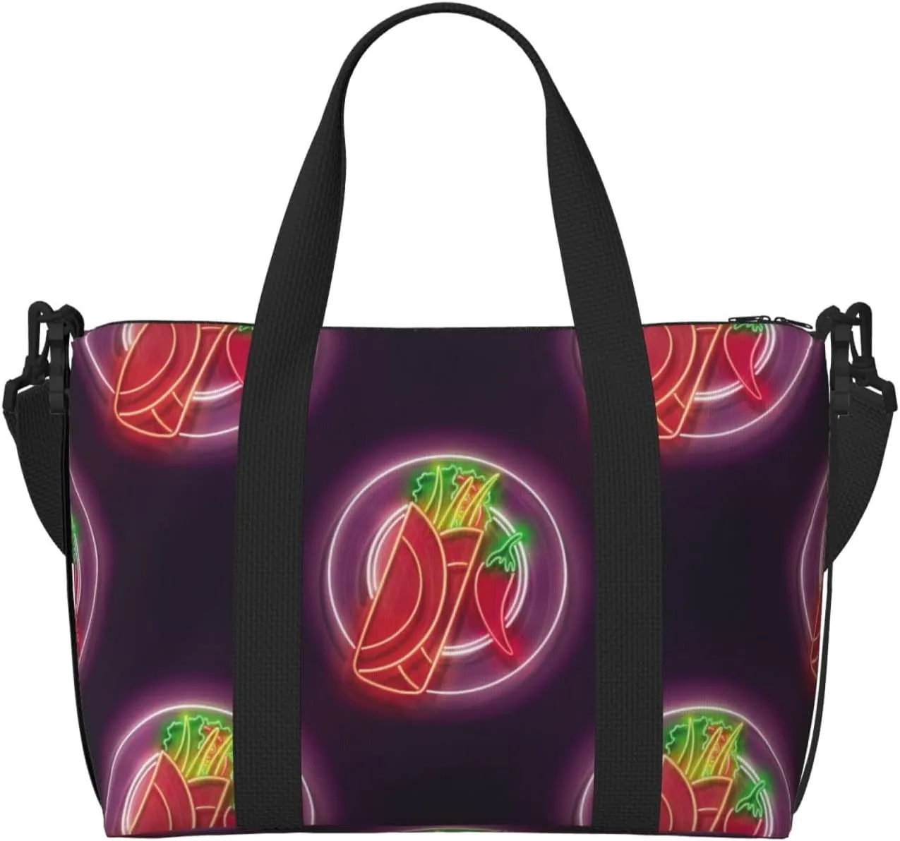 Laptop Tote Bag for Women Work - Light Bulb Pattern chili Gym Bag for Women Men, Crossbody Travel Bags for Women Men Carry On, Weekender Bags for Women Travel