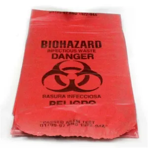 Large Biohazard Infectious Waste Bags - 10-pack