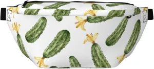 Large Fanny Packs for Women Men Cross Body - green Cucumber Print Travel Crossbody Bags for Women Trendy, Belt Bag for Women Men Crossbody, Waist Bag for Women With Adjustable Strap