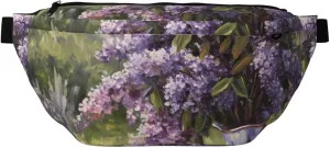 Large Fanny Packs for Women Men Cross Body - Lilacs Teapot Scenic Painting Travel Crossbody Bags for Women Trendy, Waist Bag for WomenBelt Bag for Women Men Crossbody With Adjustable Strap