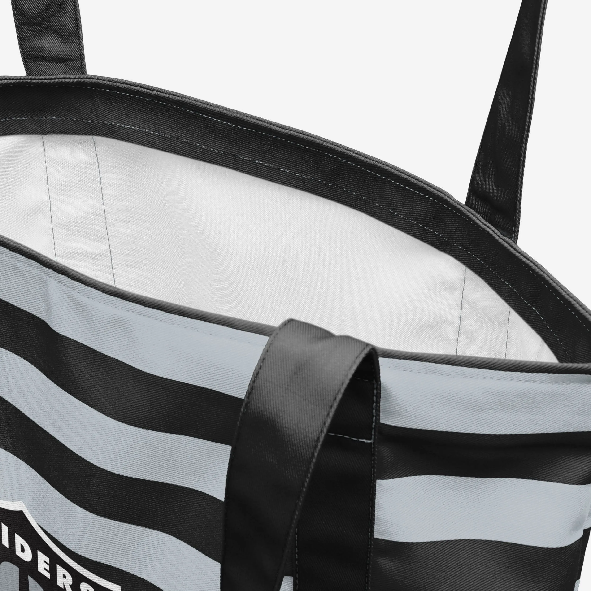 Las Vegas Raiders Team Stripe Canvas Tote Bag