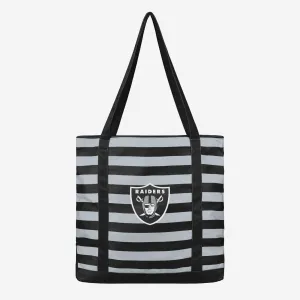 Las Vegas Raiders Team Stripe Canvas Tote Bag