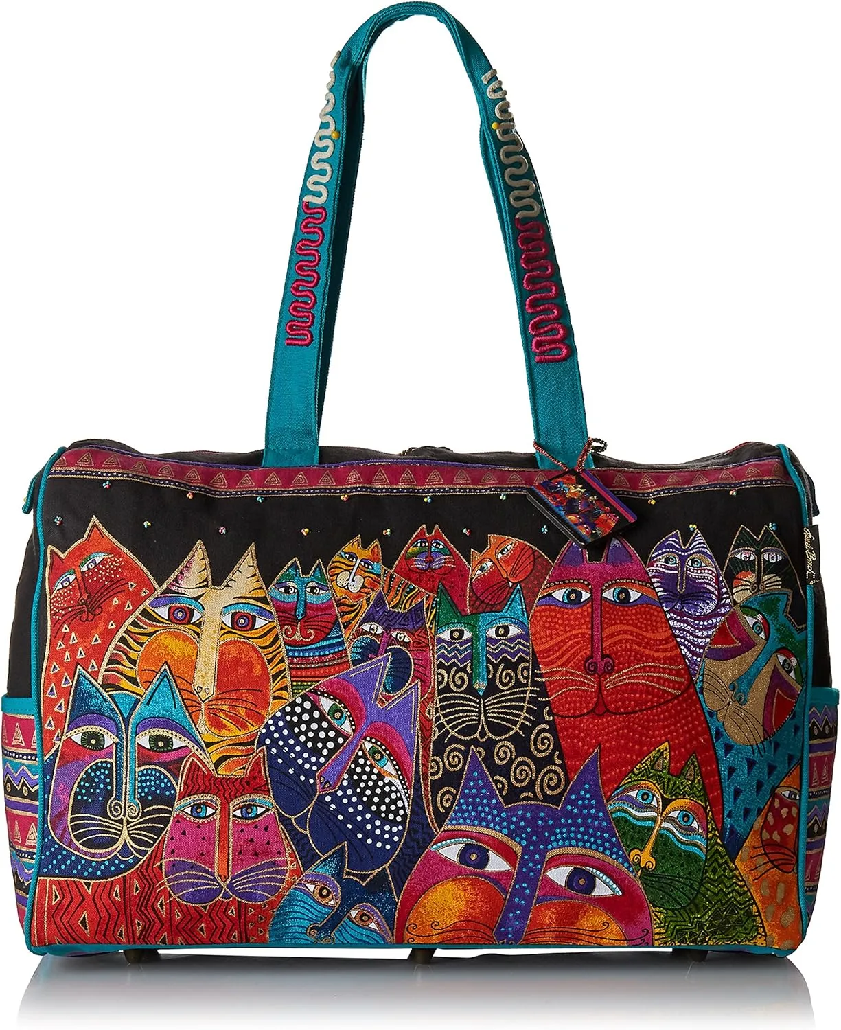 Laurel Burch 277654 Travel Bag Zipper Top 21"X8"X16", Fantasticats