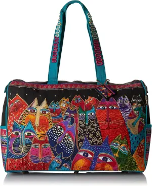 Laurel Burch 277654 Travel Bag Zipper Top 21"X8"X16", Fantasticats