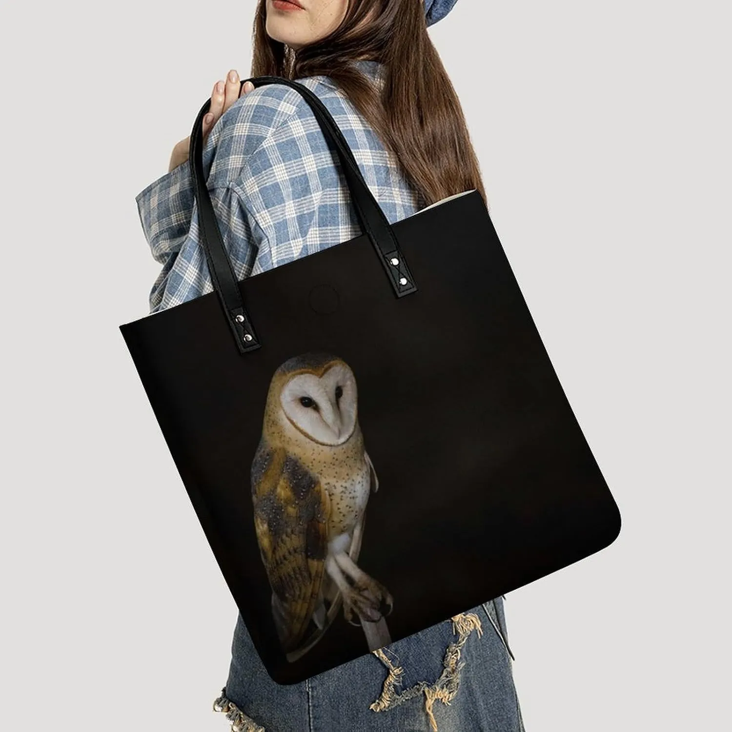 Leather Handbag for Women Tote Bag with Magnetic Buckle Boat Map Crossbody Bag Shoulder Bag