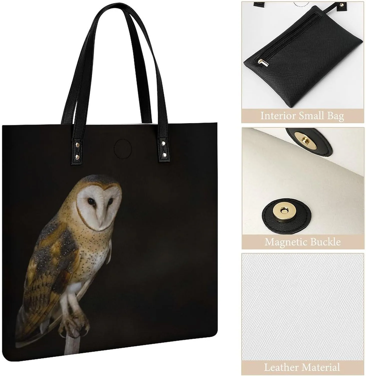 Leather Handbag for Women Tote Bag with Magnetic Buckle Boat Map Crossbody Bag Shoulder Bag