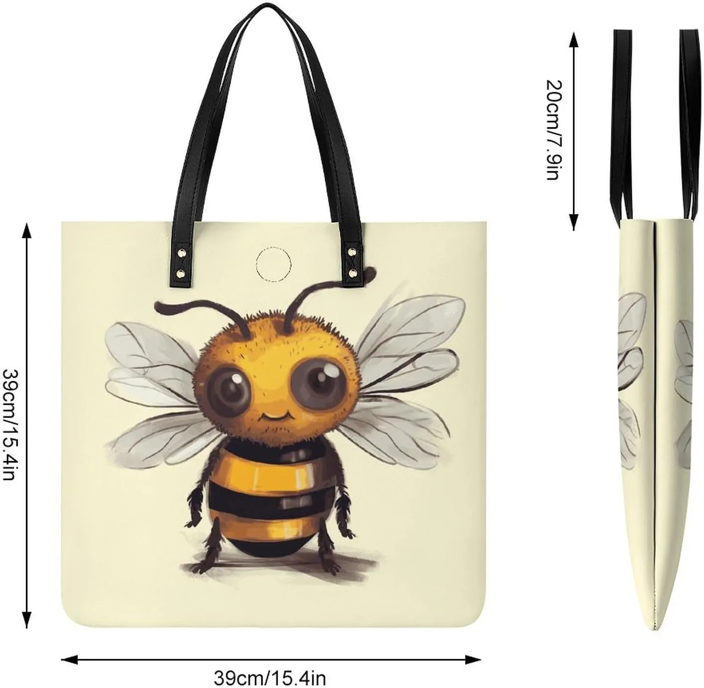 Leather Handbag for Women Tote Bag with Magnetic Buckle Visual Illusion Crossbody Bag Shoulder Bag