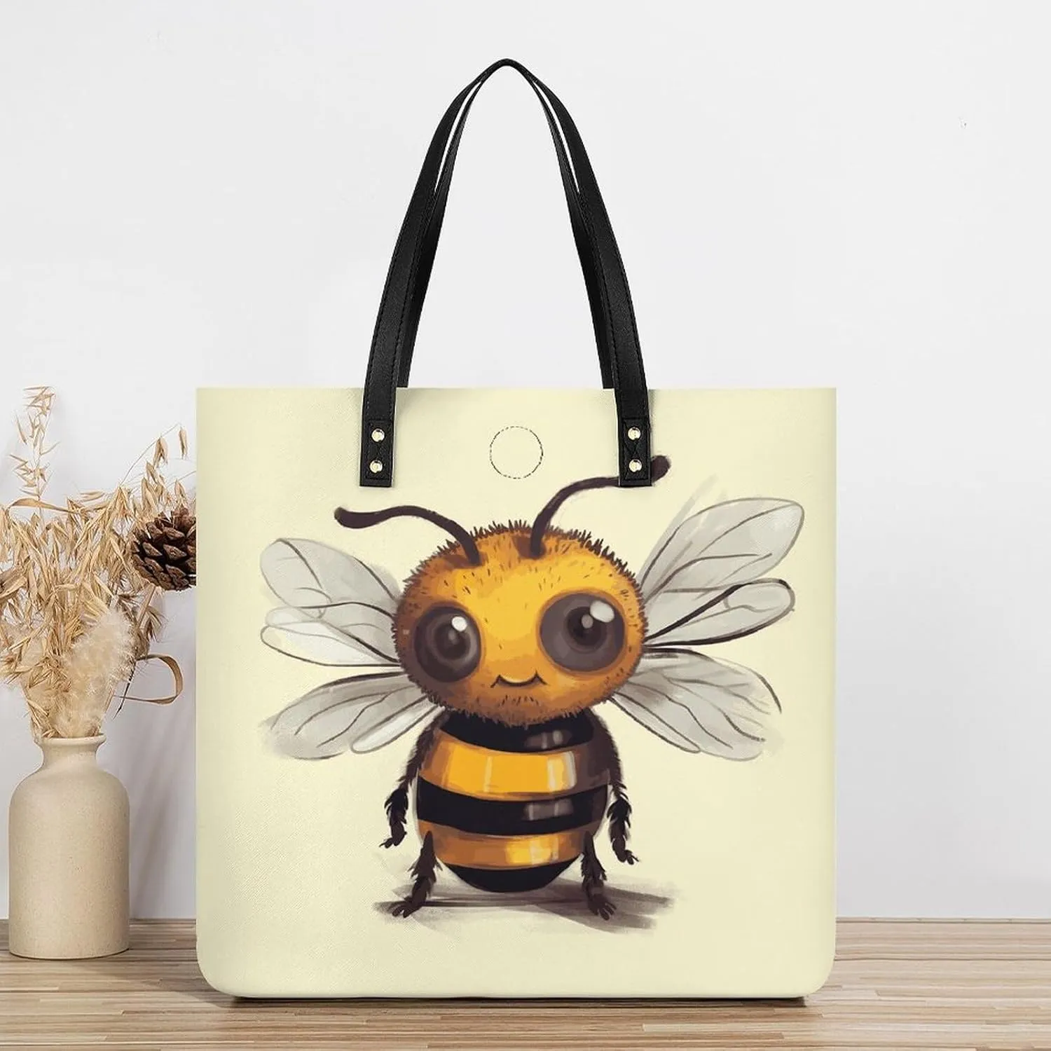 Leather Handbag for Women Tote Bag with Magnetic Buckle Visual Illusion Crossbody Bag Shoulder Bag