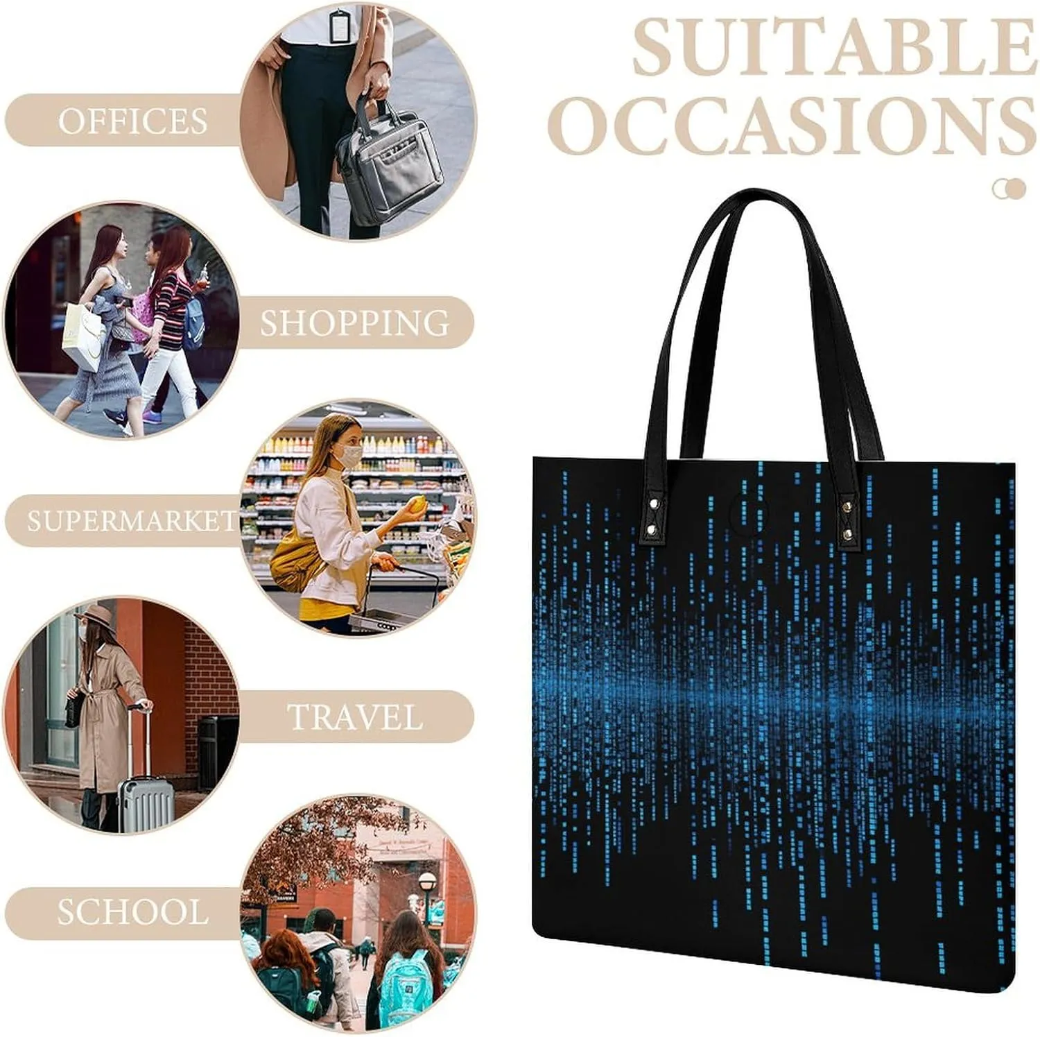 Leather Handbag for Women Tote Bag with Magnetic Buckle Xmas Snowman Crossbody Bag Shoulder Bag