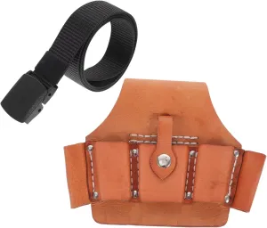 Leather Tool Belt Gardening Tools Waist Bag 5-Prong Shears Adjustable Nylon Belt for Easy Use