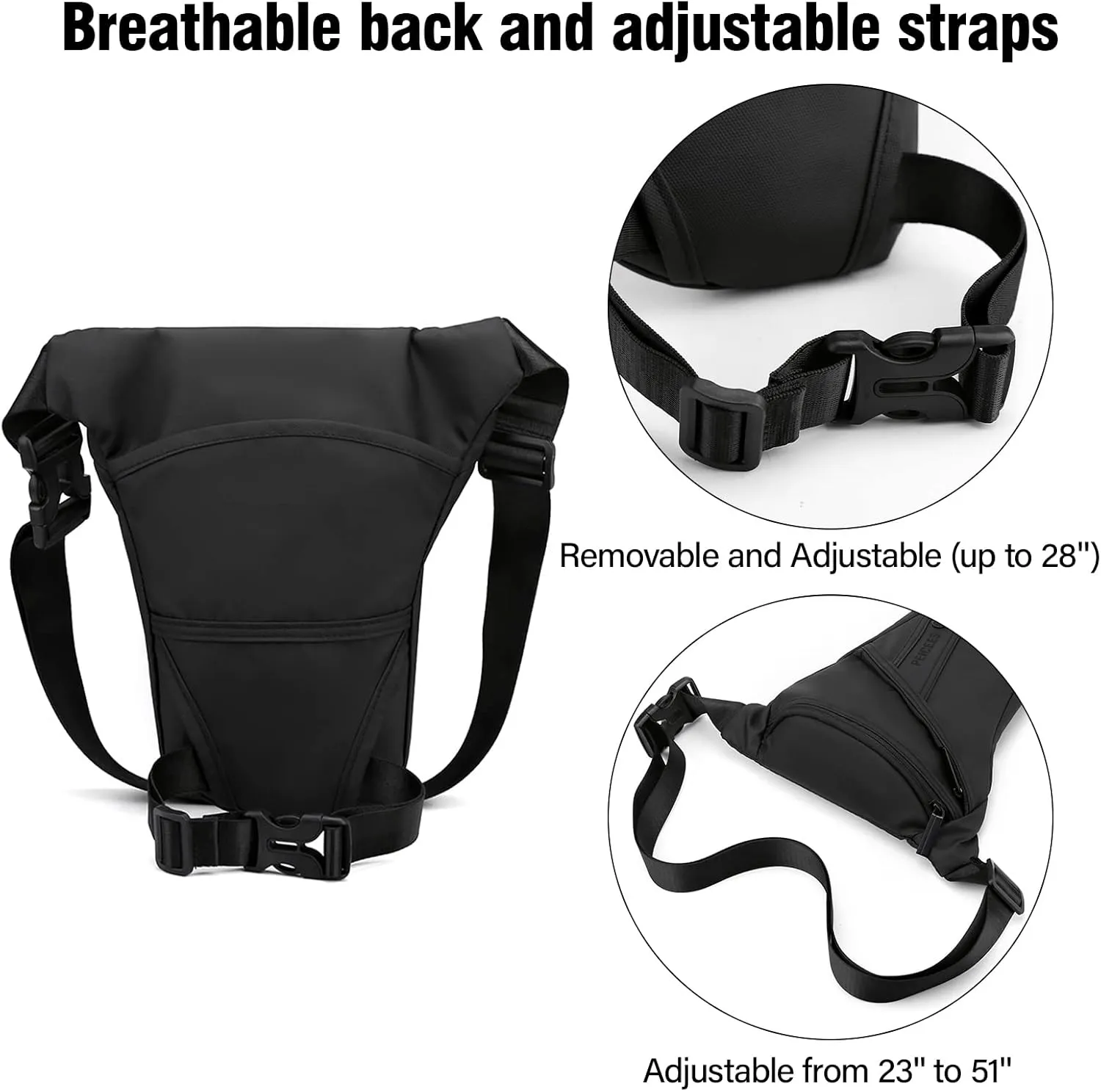 Leg Bag for Men Fanny Packs Women Men’s Outdoor Thigh Bags Motorcycle Ride Crossbody Backpack Shoulder Sling Pack Camping Hiking Cycling Riding