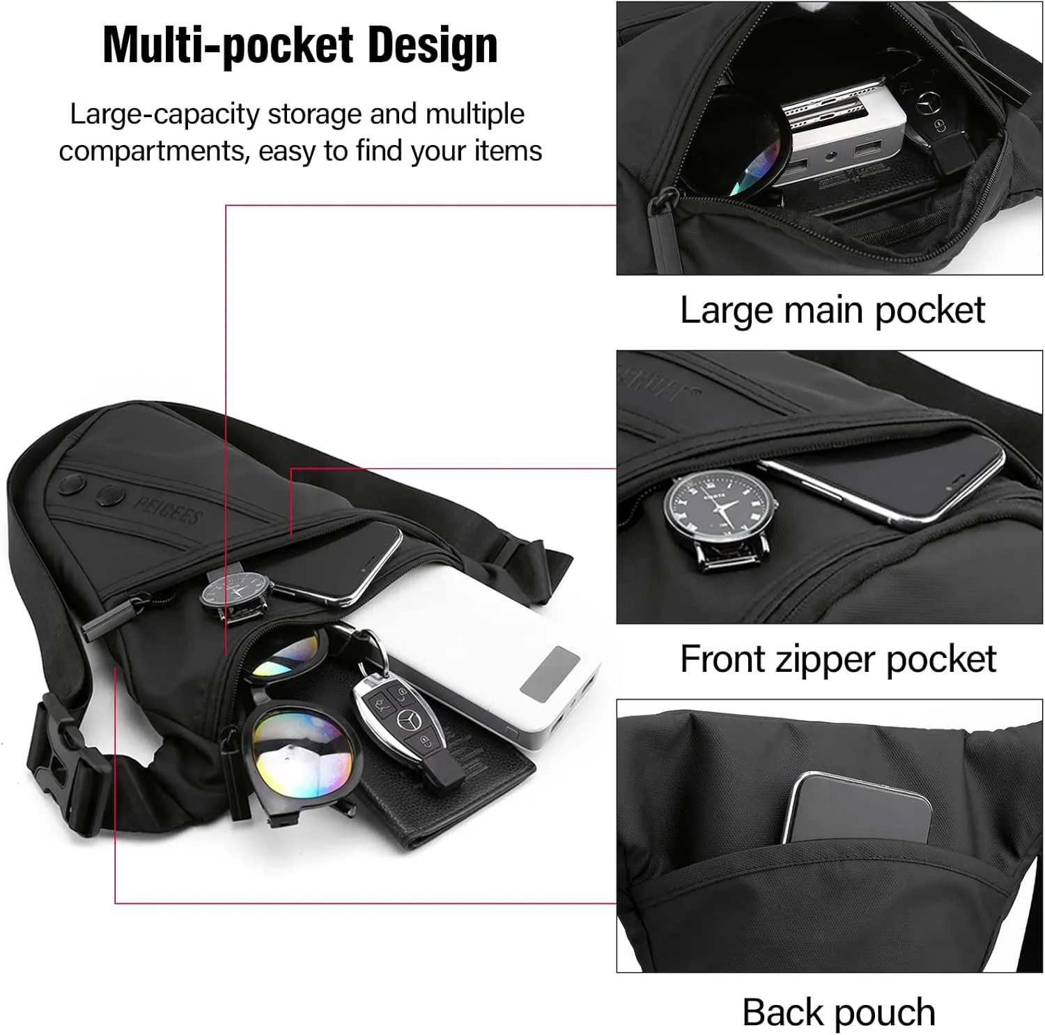 Leg Bag for Men Fanny Packs Women Men’s Outdoor Thigh Bags Motorcycle Ride Crossbody Backpack Shoulder Sling Pack Camping Hiking Cycling Riding