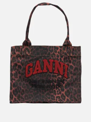 Leopard print tote bag