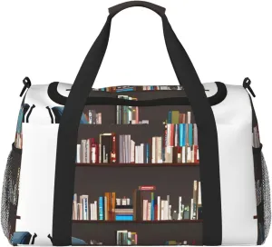 Library Bookcase print Carry on Bag Underseat forTraveling Personal Item Bag Travel Duffel Bag Gym Bag for Women Men