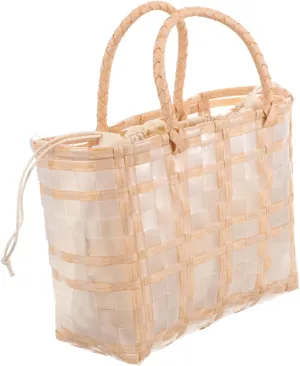 Lightweight Woven Tote Bag Inner Pocket Beach Bags for Women Casual Summer Straw for Family Friends