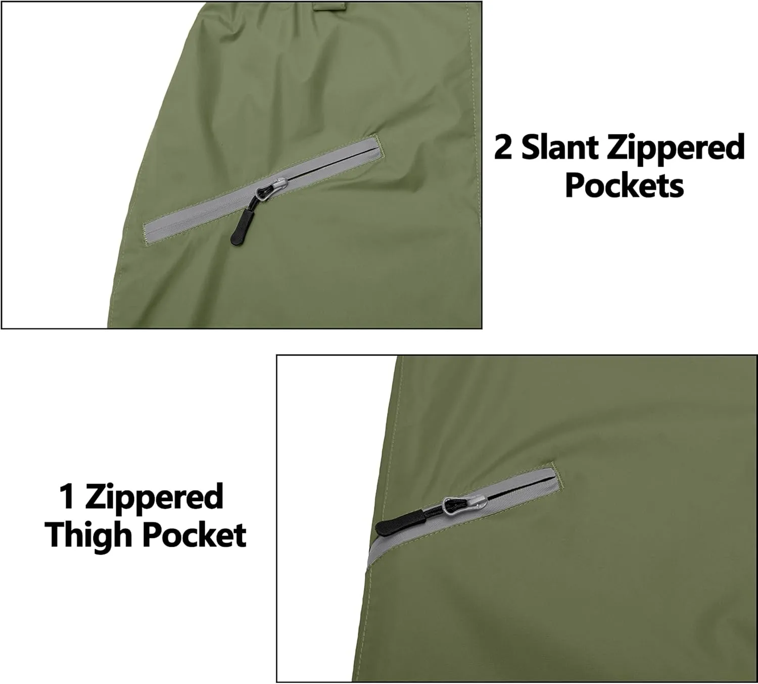 Little Donkey Andy Women's Lightweight Waterproof Rain Pants Breathable Hiking Pants for Outdoor Fishing
