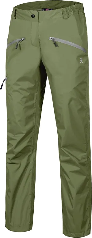 Little Donkey Andy Women's Lightweight Waterproof Rain Pants Breathable Hiking Pants for Outdoor Fishing