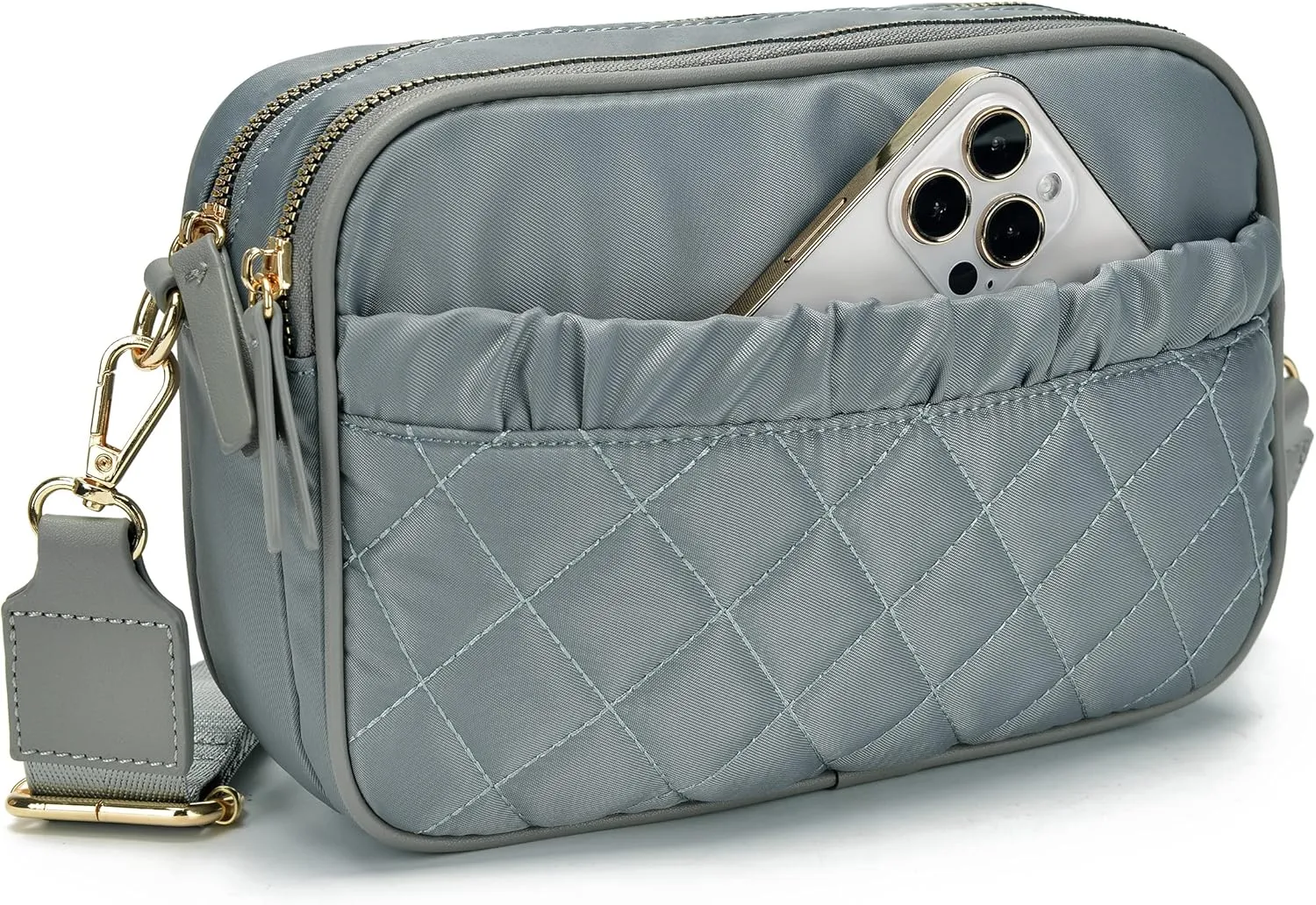 lola mae Crossbody Bags for Women Quilted Nylon Travel Shoulder Purse