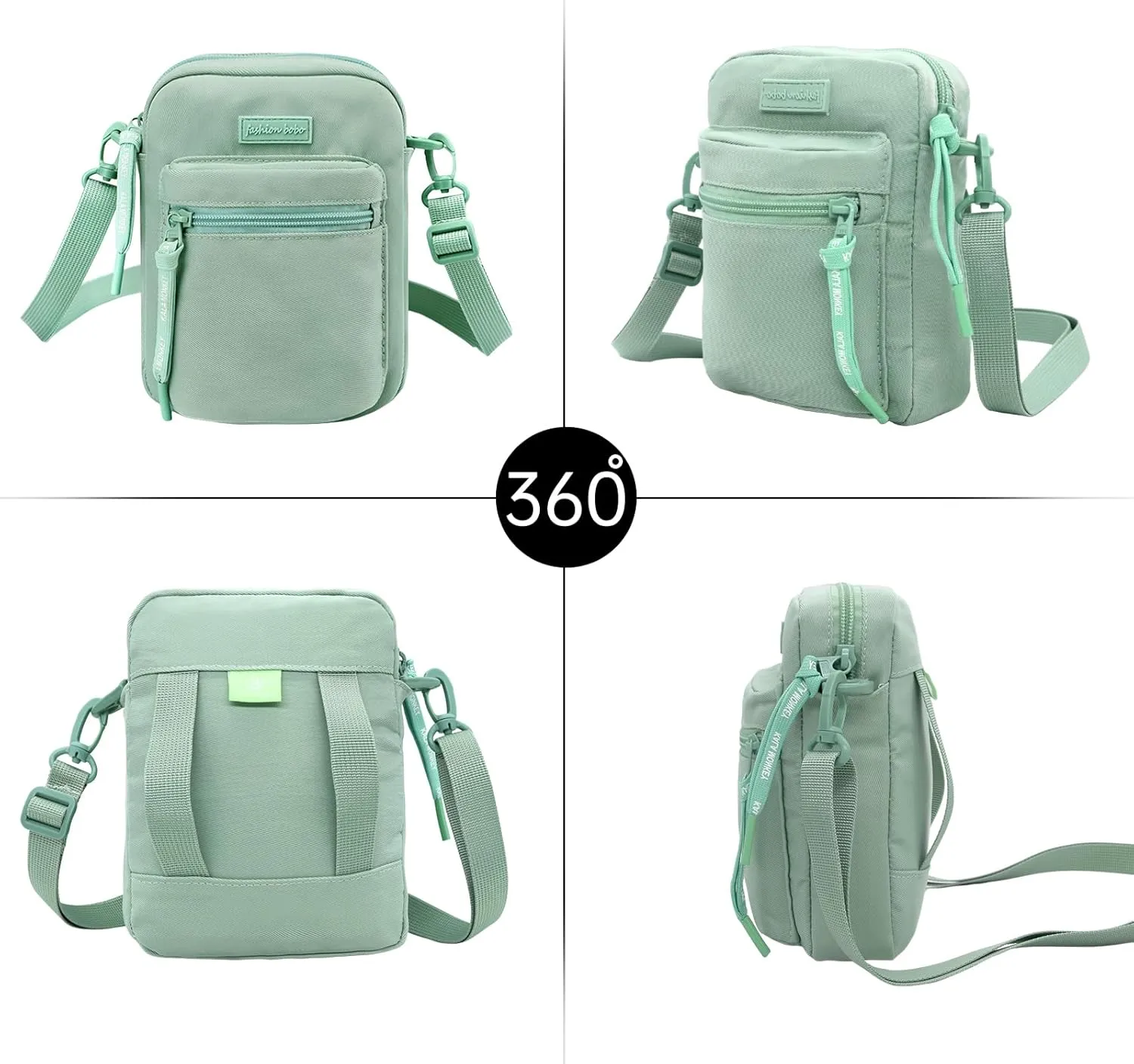 Long Keeper Crossbody Phone Bag - Women Men Travel Sling Bag Water Resistant Running Sport Cross Body Pouch Belt Waist Bag