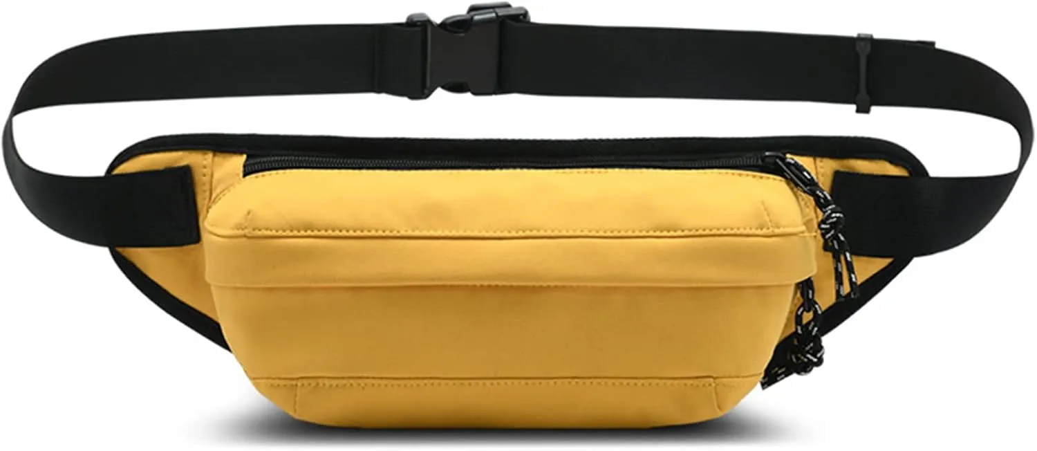 Long-Keeper Fanny Pack for Women Men - Casual Crossbody Sling Bag Running Walking Traveling Waist Pack Bum Bag (Yellow)