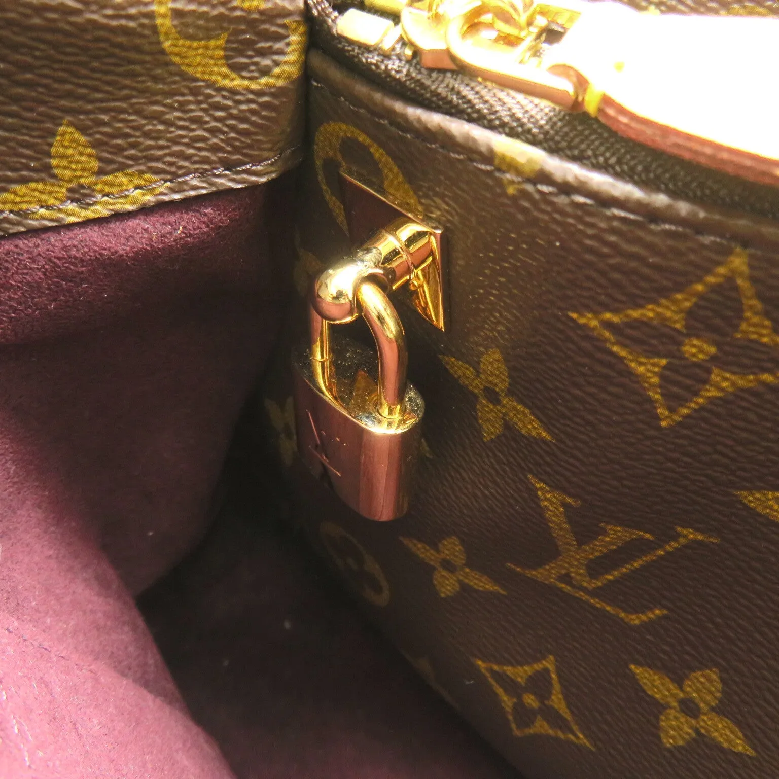 Louis Vuitton Montaigne Bb Tote Bag Handbag Coated Canvas Monogram Brown
