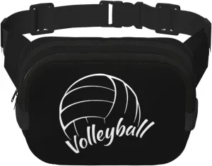 Love is Volleyball Waist Pack Bag Fanny Pack for Men&Women Hip Bum Bag with Adjustable Strap for Outdoors Workout Traveling Casual Running Hiking Cycling