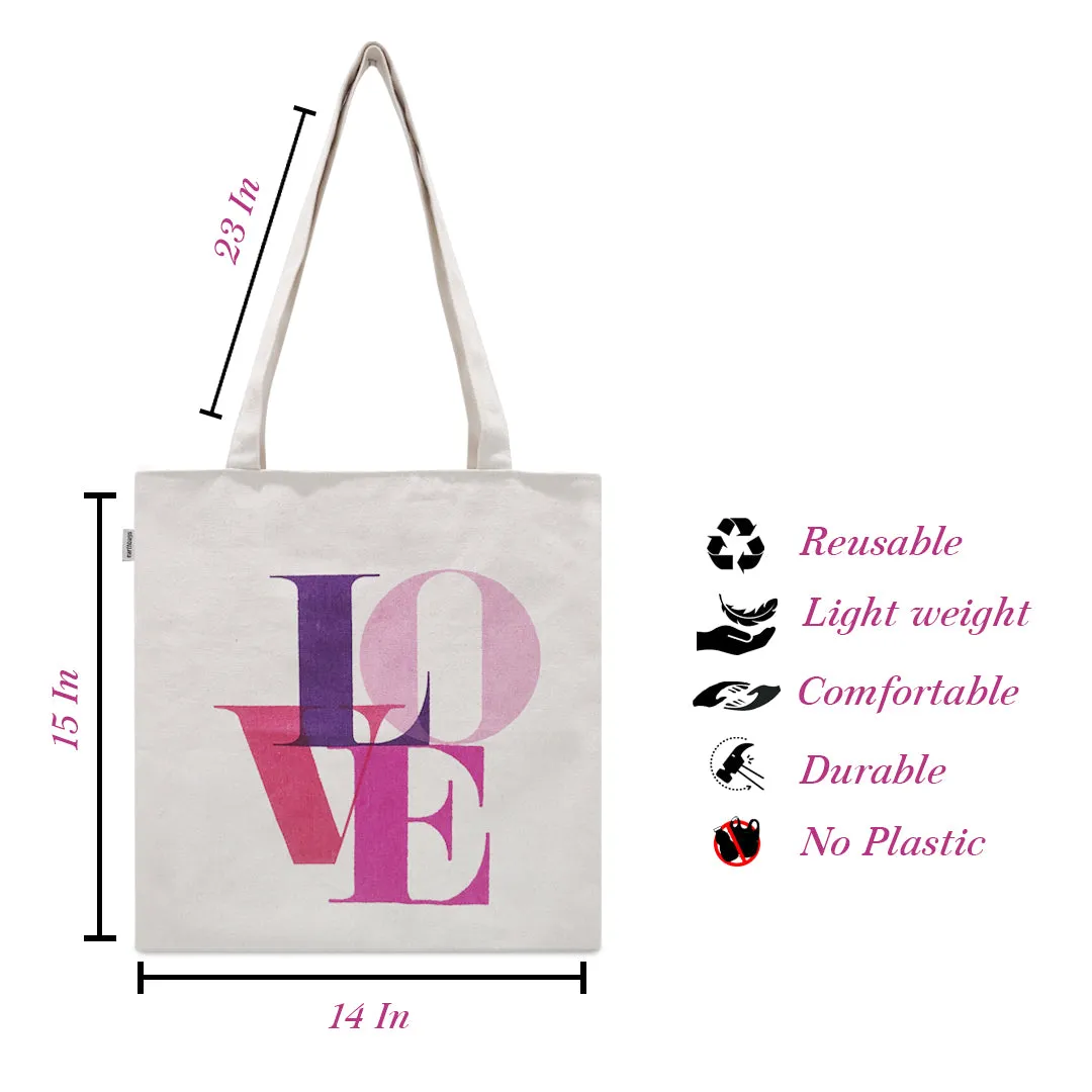 LOVE UNFOLDED BAG WITH ZIPPER