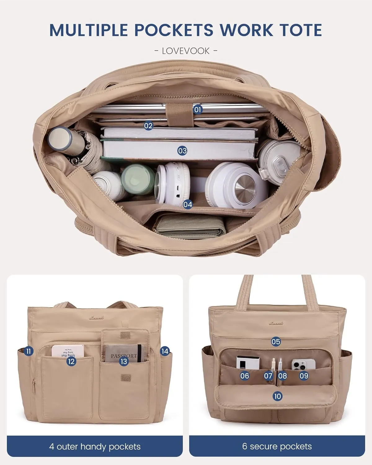 LOVEVOOK laptop Tote Bag For Women