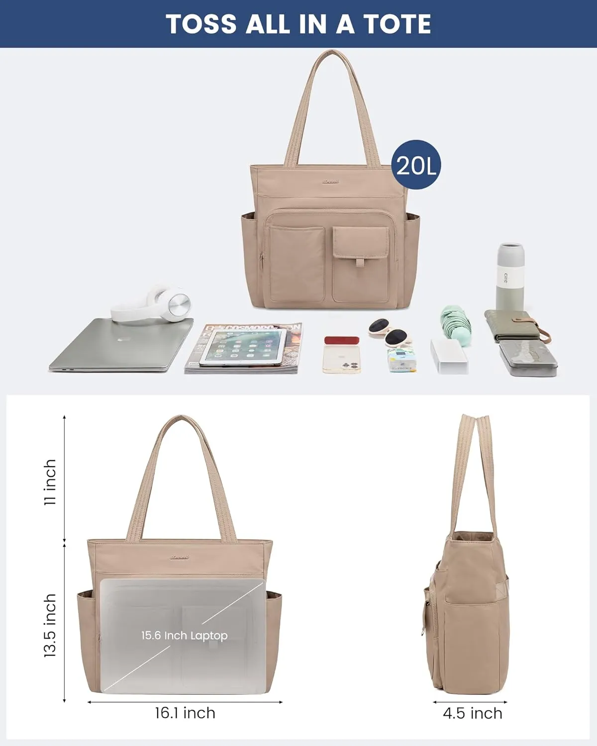 LOVEVOOK laptop Tote Bag For Women