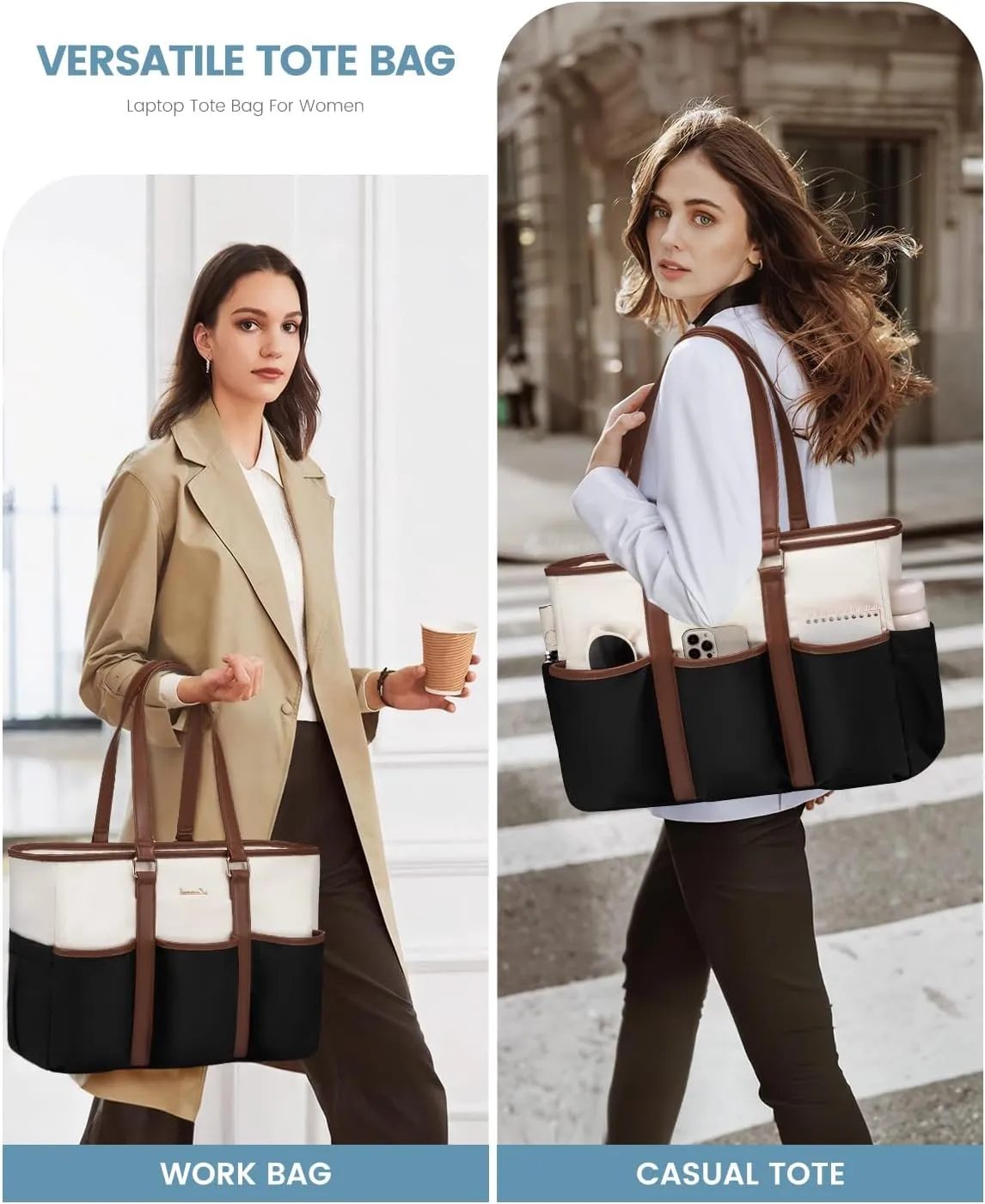 LOVEVOOK Teacher Tote for Women - Work, Laptop, Nurse, Travel/College/Daily Bag With Multi Pockets