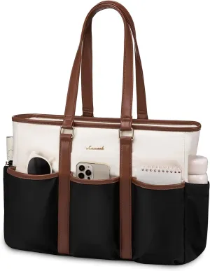 LOVEVOOK Teacher Tote for Women - Work, Laptop, Nurse, Travel/College/Daily Bag With Multi Pockets