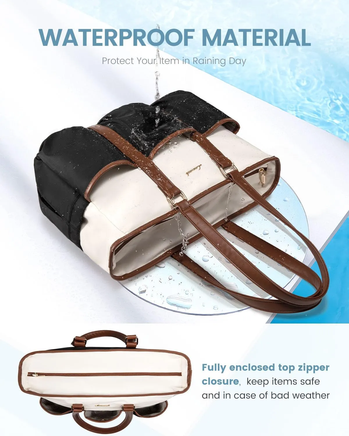 LOVEVOOK Teacher Tote for Women - Work, Laptop, Nurse, Travel/College/Daily Bag With Multi Pockets