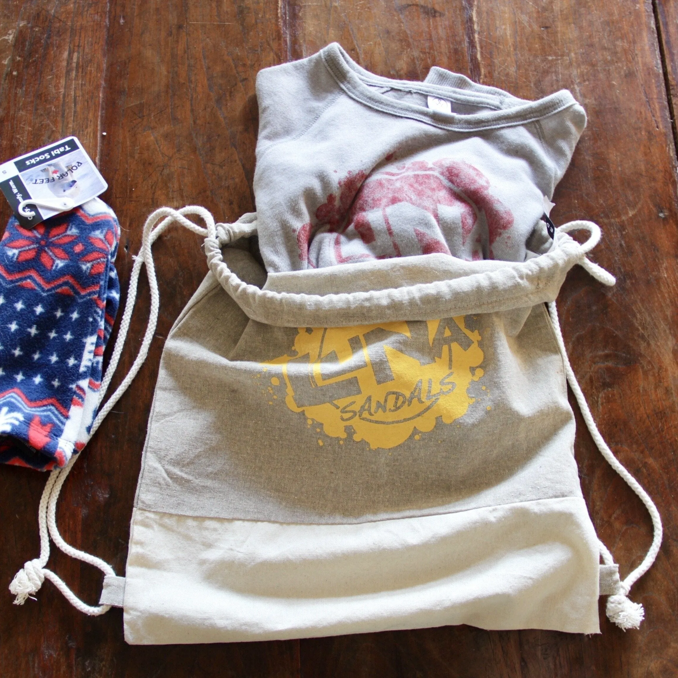 LUNA "Splash" Recycled Cotton Drawstring Backpack