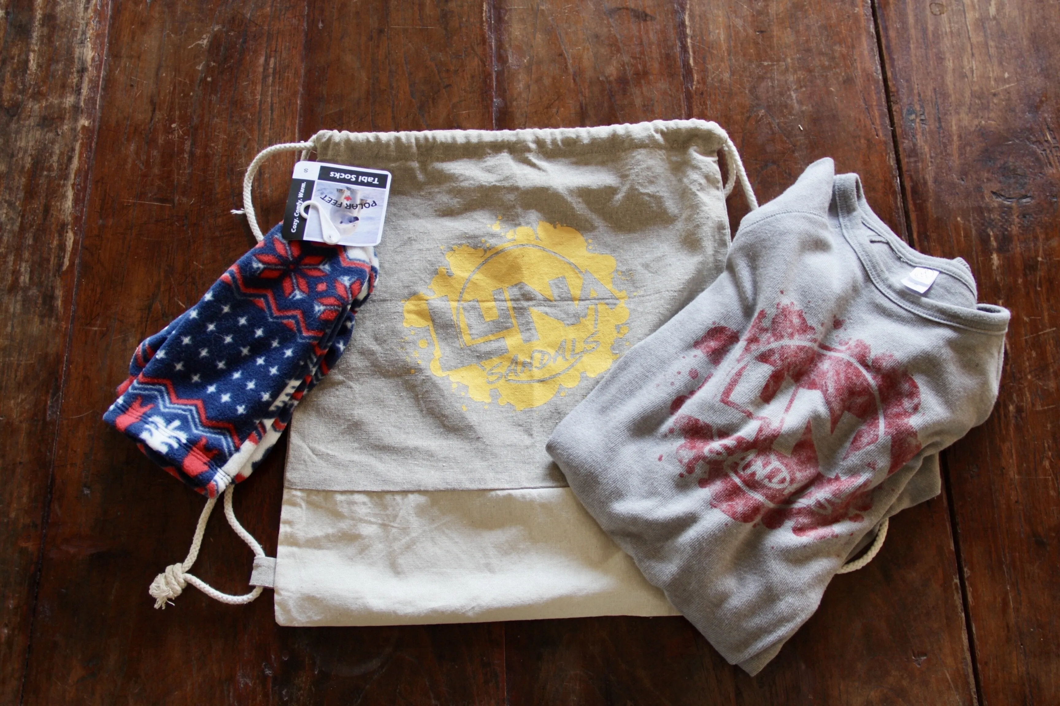 LUNA "Splash" Recycled Cotton Drawstring Backpack
