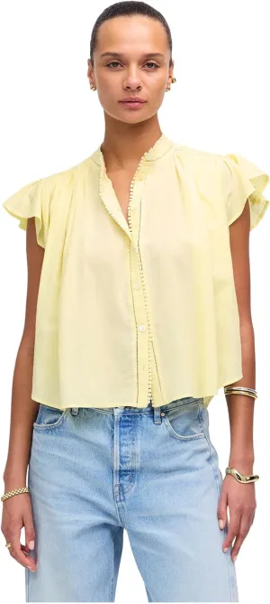 Madewell Women's Alana Top in Cotton Viscose Voile